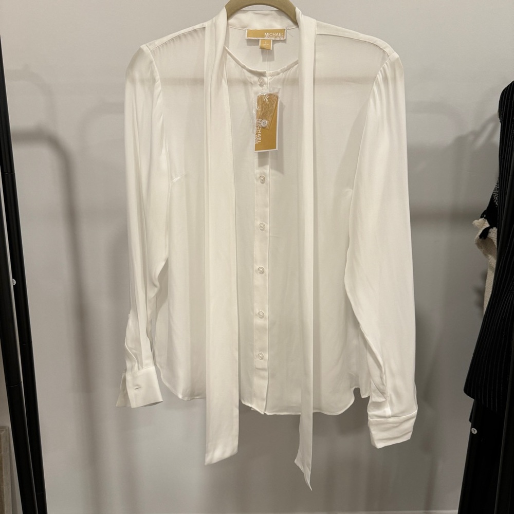 New Michael Kors Silk Blouse, S